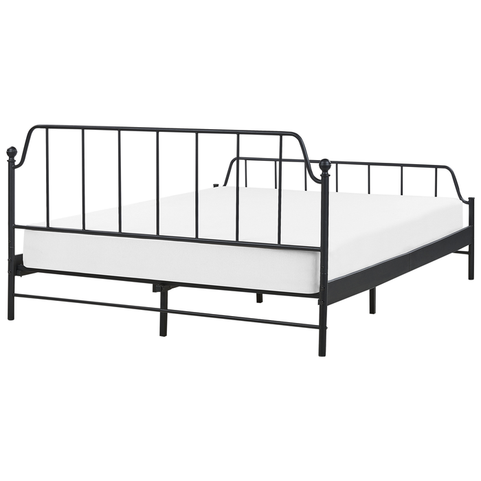 Beliani - MAURESSAC - Tweepersoonsbed - Zwart - 160 x 200 cm - Metaal