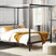 Beliani - LESTARDS - Hemelbed - Zwart - 160 x 200 cm - Staal
