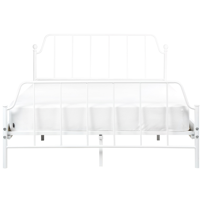 Beliani - MAURESSAC - Tweepersoonsbed - Wit - 140 x 200 cm - Metaal