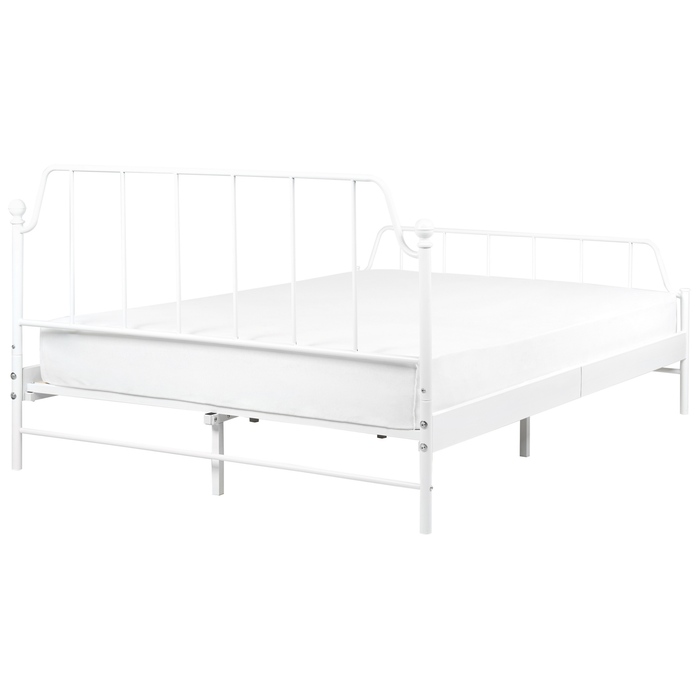 Beliani - MAURESSAC - Tweepersoonsbed - Wit - 140 x 200 cm - Metaal