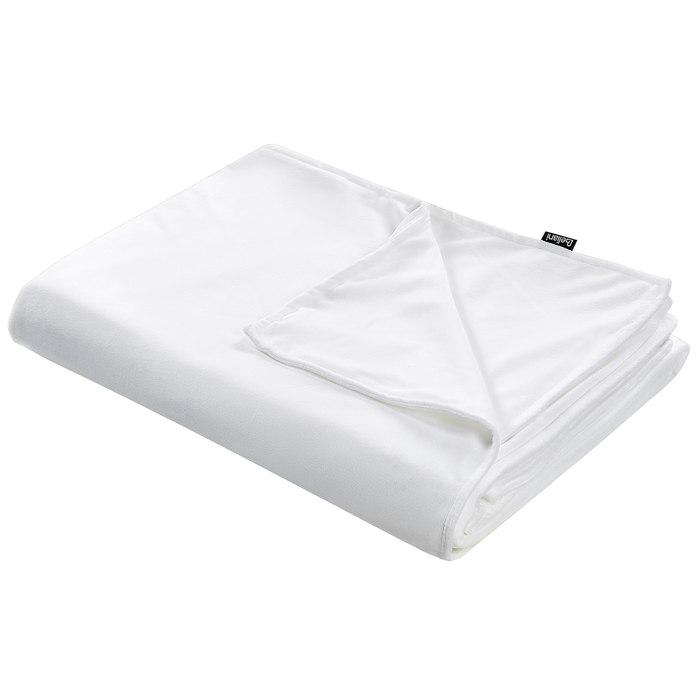 Beliani-RHEA-Verzwaringsdeken hoes-Wit-150 x 200 cm-Polyester