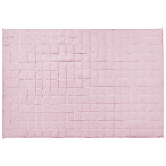 Beliani-NEREID-Verzwaringsdeken-Pastelroze-135 x 200 cm-Polyester