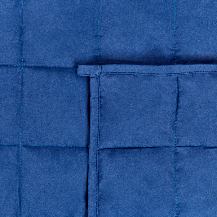 Beliani-NEREID-Verzwaringsdeken-Marineblauw-150 x 200 cm-Polyester
