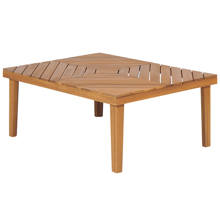 Beliani-BARATTI-Loungeset voor 4-Lichte houtkleur|Beige-Acaciahout