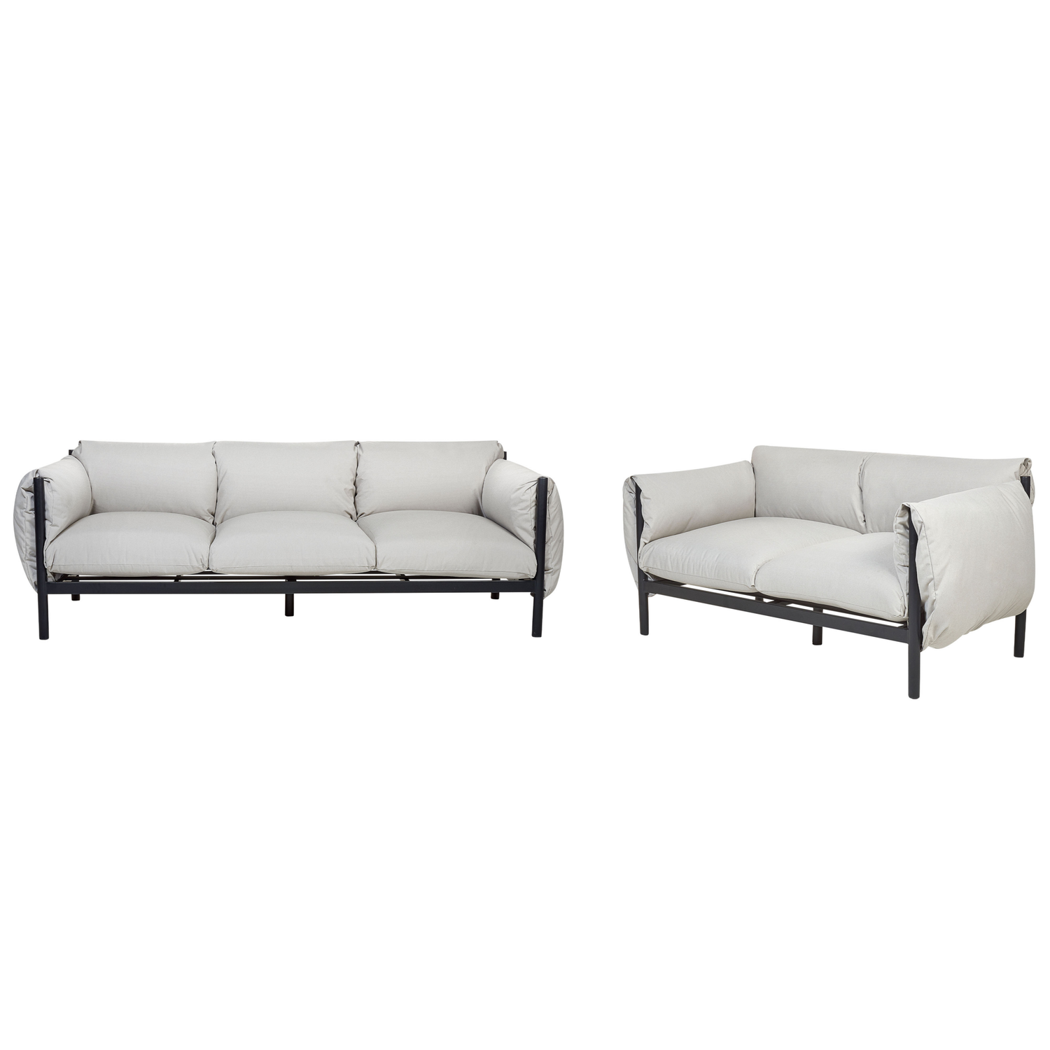 Beliani - ESPERIA - Loungeset 5-persoons - Lichtgrijs - Aluminium