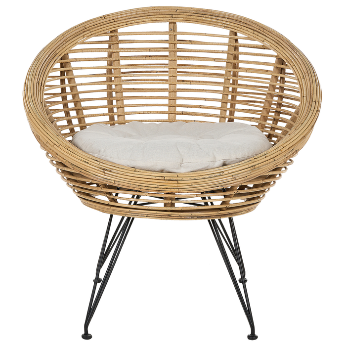 Beliani - MARATEA - Loungeset 4-zits - Lichtbeige - Rotan
