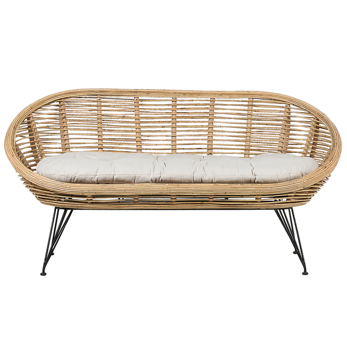 Beliani - MARATEA - Loungeset 4-zits - Lichtbeige - Rotan