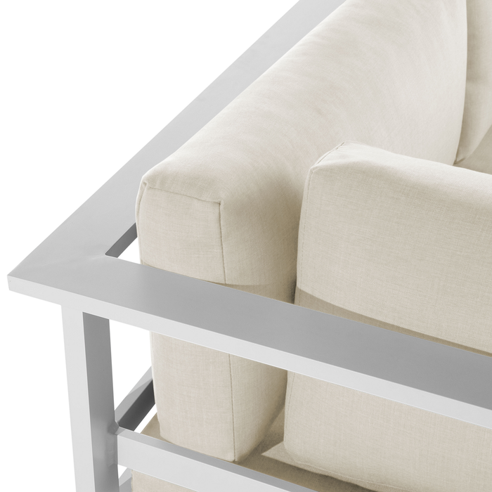 Beliani - MESSINA - Loungeset voor 5 - Beige - Aluminium