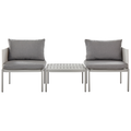 Beliani - TERRACINA - Loungeset voor 2 - Lichtgrijs - Aluminium