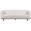 Beliani - SKAULE - Driezitsbank - Beige - Polyester