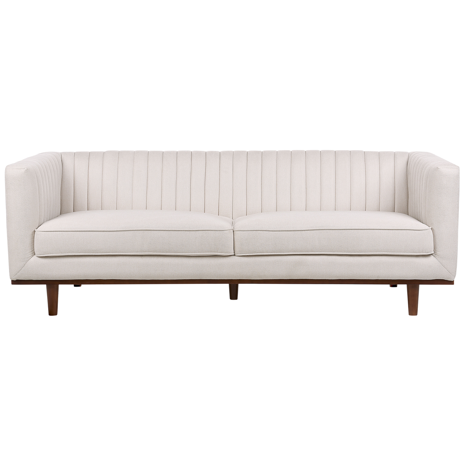 Beliani - SKAULE - Driezitsbank - Beige - Polyester