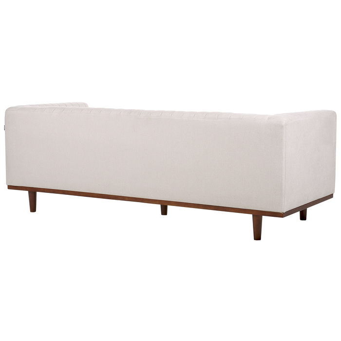 Beliani - SKAULE - Driezitsbank - Beige - Polyester