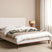 Beliani-BAYONNE-Tweepersoonsbed-Gebroken wit-160 x 200 cm-Fluweel