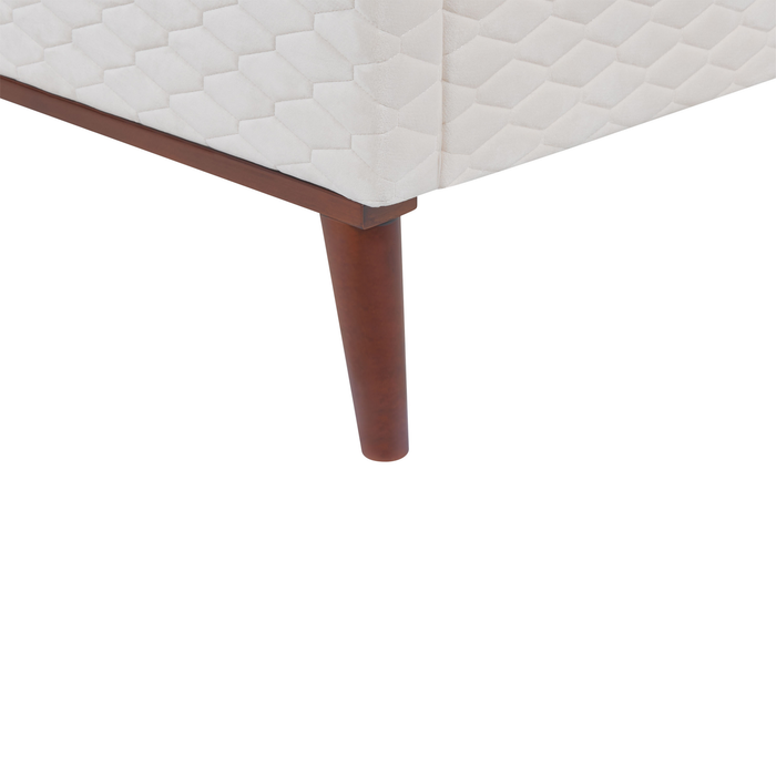 Beliani-BAYONNE-Tweepersoonsbed-Gebroken wit-160 x 200 cm-Fluweel