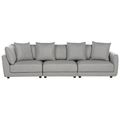 Beliani - SIGTUNA - Driezitsbank - Lichtgrijs - Polyester