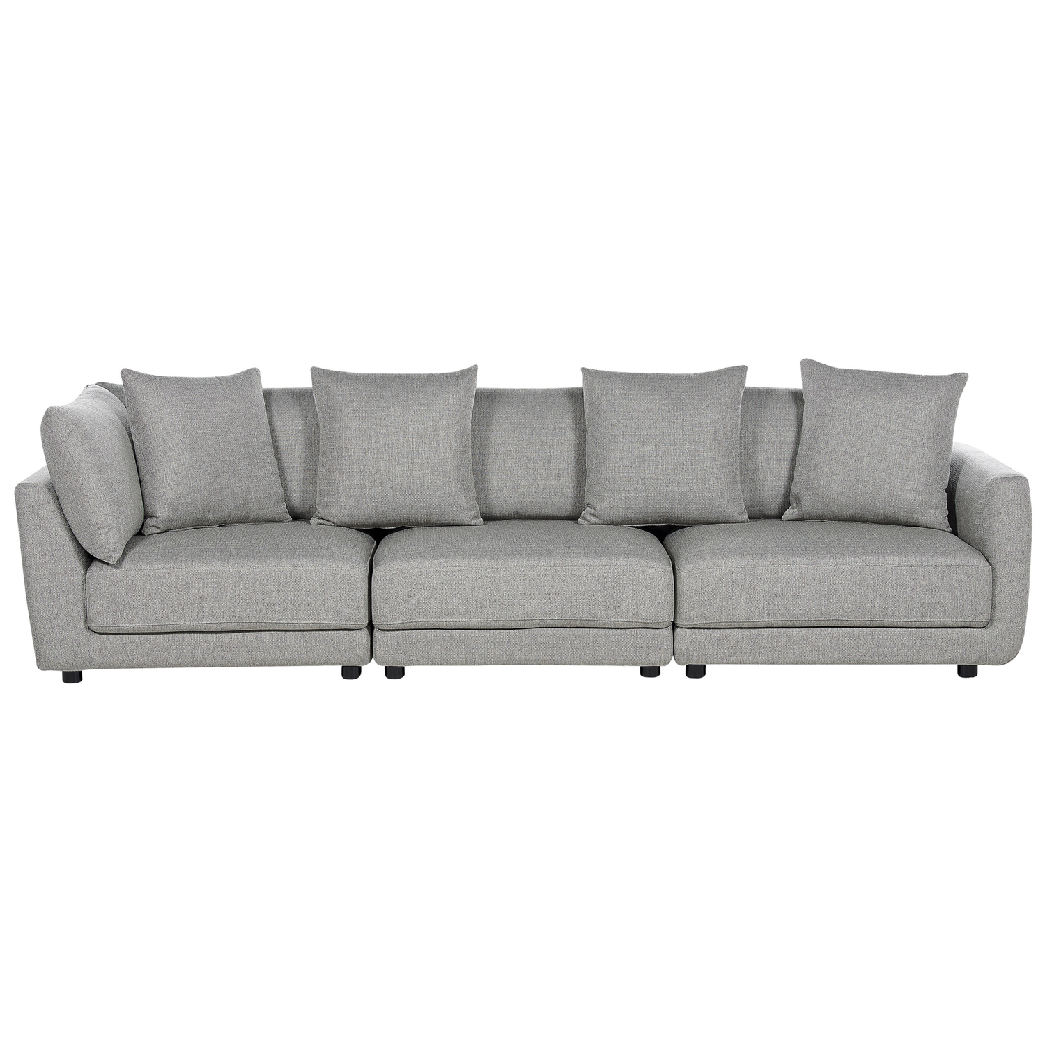 Beliani - SIGTUNA - Driezitsbank - Lichtgrijs - Polyester