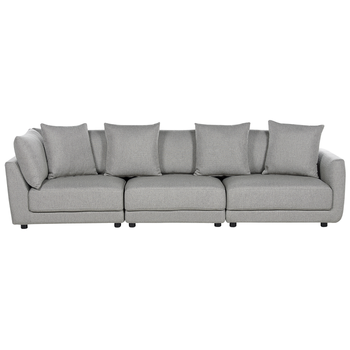 Beliani - SIGTUNA - Driezitsbank - Lichtgrijs - Polyester