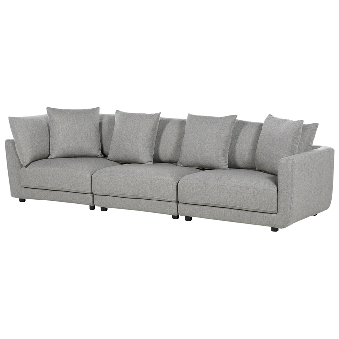 Beliani - SIGTUNA - Driezitsbank - Lichtgrijs - Polyester
