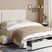 Beliani-LIEVIN-Bed met opbergruimte-Lichtbeige-140 x 200 cm-Fluweel