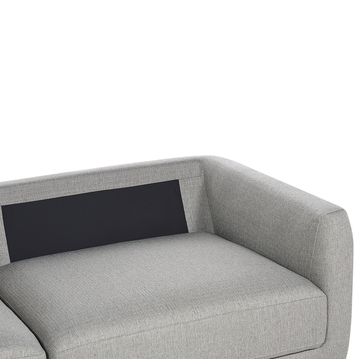 Beliani - SIGTUNA - Driezitsbank - Lichtgrijs - Polyester