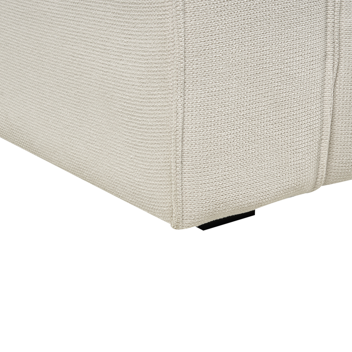 Beliani - VISKAN - Driezitsbank - Gebroken wit - Chenille