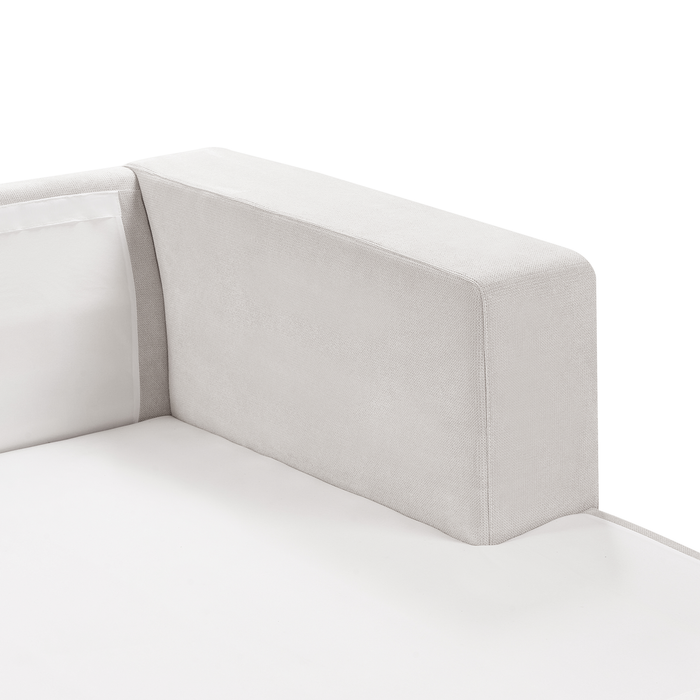 Beliani-LOFOTEN-Driezitsbank-Gebroken wit-Linkszijdig-Polyester
