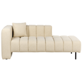 Beliani-LANNILS-Chaise longue-Gebroken wit-Linkszijdig-Vegan kunstleer