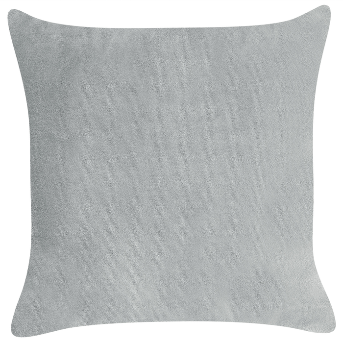 Beliani-CHAUMONT-Chaise longue-Lichtgrijs-Linkerzijde- Fluweel