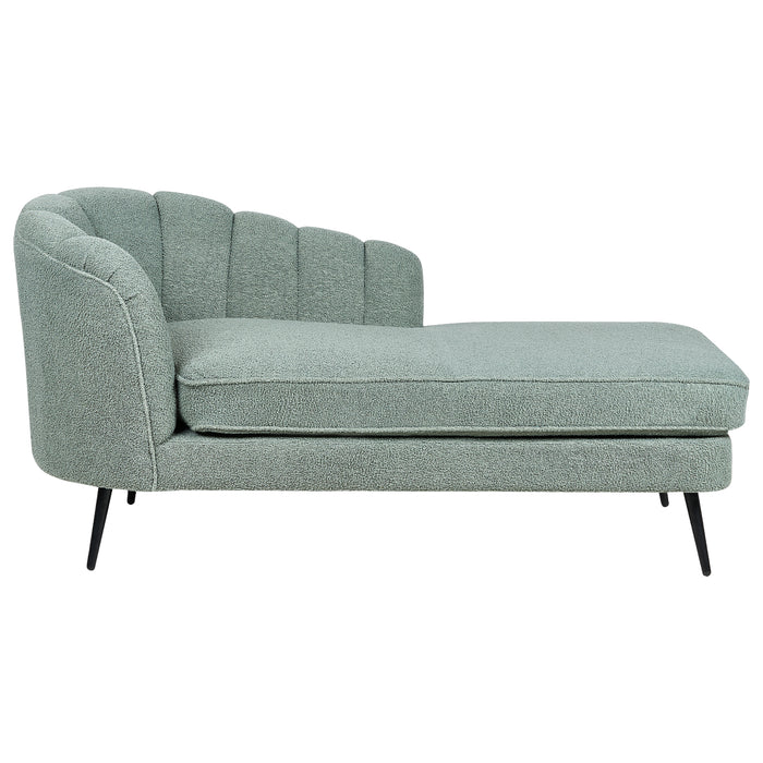 Beliani - ALLIER - Chaise longue - Groen - Linkerzijde - Bouclé