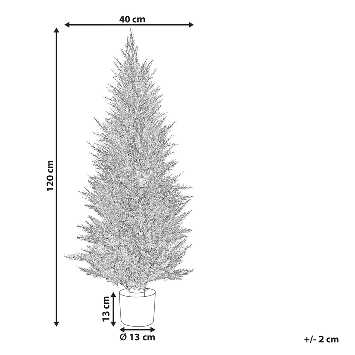 Beliani - CEDAR TREE - Kunstplant - Groen - 120 cm - Synthetisch