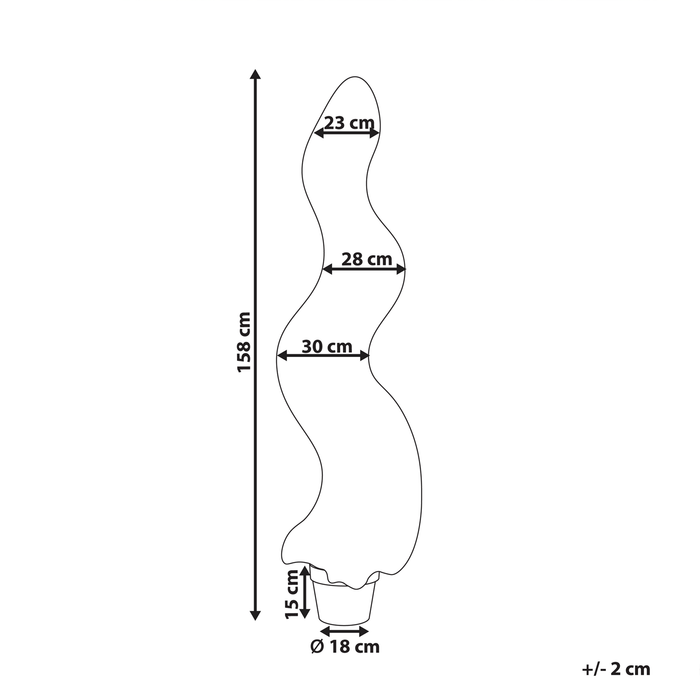 Beliani - SPIRAL TREE - Kunstplant - Groen - 158 cm - Synthetisch