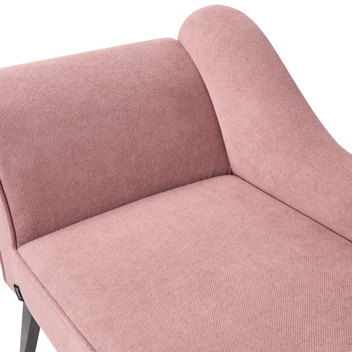 Beliani - BIARRITZ - Chaise longue - Roze - Linkerzijde - Polyester
