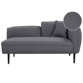 Beliani - CHEVANNES - Chaise longue - Donkergrijs - Bouclé