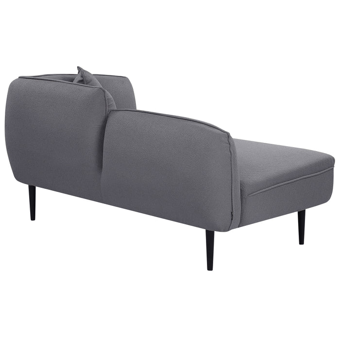 Beliani - CHEVANNES - Chaise longue - Donkergrijs - Bouclé