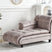 Beliani - LORMONT - Chaise longue - Taupe - Rechterzijde - Fluweel