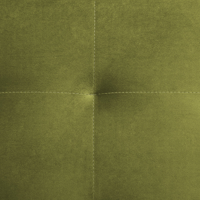 Beliani-ABERDEEN-Chaise longue-Olijfgroen-Symmetrisch-Fluweel