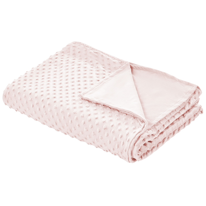 Beliani-CALLISTO-Verzwaringsdeken hoes-Roze -120 x 180 cm-Polyester