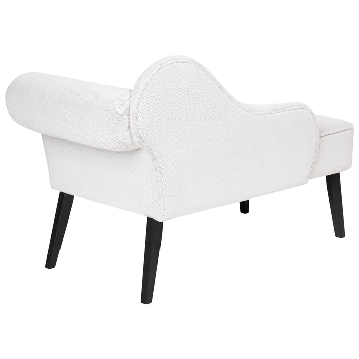 Beliani - BIARRITZ - Chaise longue - Wit - Rechtszijdig - Polyester