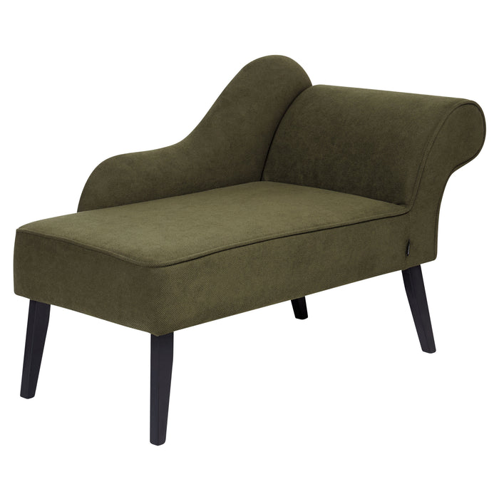 Beliani-BIARRITZ-Chaise longue-Olijfgroen-Rechtszijdig-Polyester