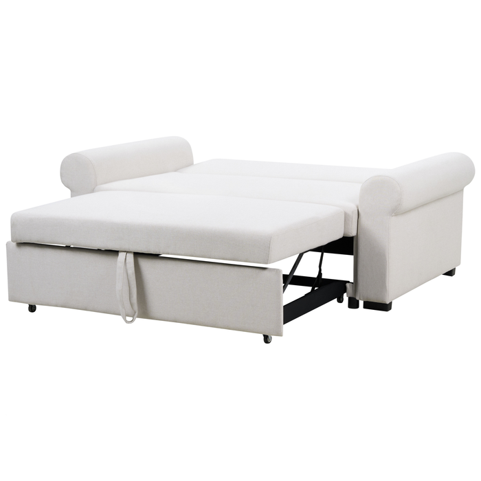 Beliani - SILDA - Slaapbank - Lichtbeige - Polyester