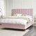 Beliani-SEZANNE -Bed met opbergruimte-Roze-180 x 200 cm-Fluweel