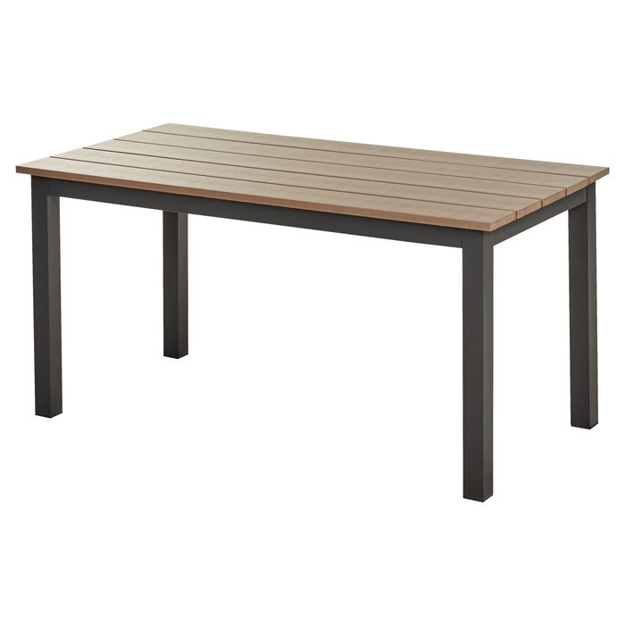 Beliani - MESSINA - Loungeset voor 5 - Zwart|Beige - Aluminium