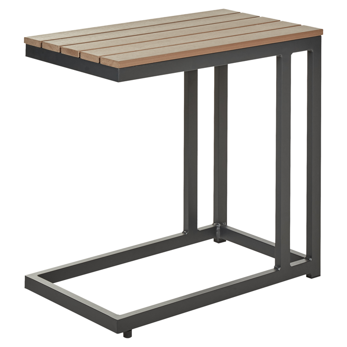 Beliani - MESSINA - Loungeset voor 5 - Zwart|Beige - Aluminium