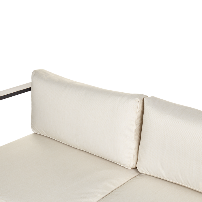 Beliani - MESSINA - Loungeset voor 5 - Zwart|Beige - Aluminium