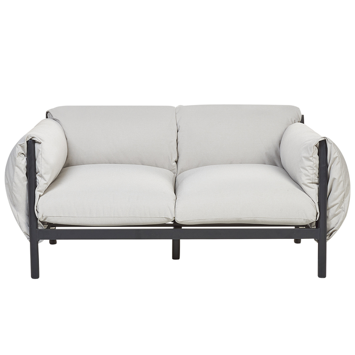 Beliani - ESPERIA - Loungeset 4-zits - Lichtgrijs - Aluminium