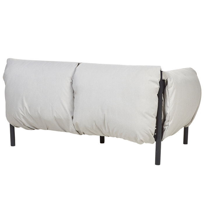 Beliani - ESPERIA - Loungeset 4-zits - Lichtgrijs - Aluminium