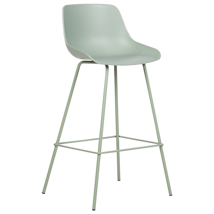 Beliani-EMMET-Barkruk set van 2-Lichtgroen-Synthetisch materiaal