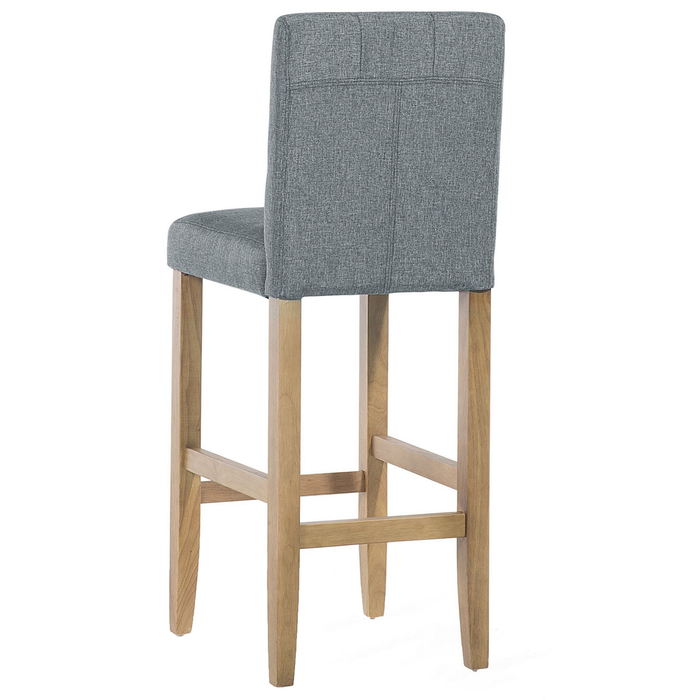 Beliani - MADISON - Barkruk - Grijs - Polyester