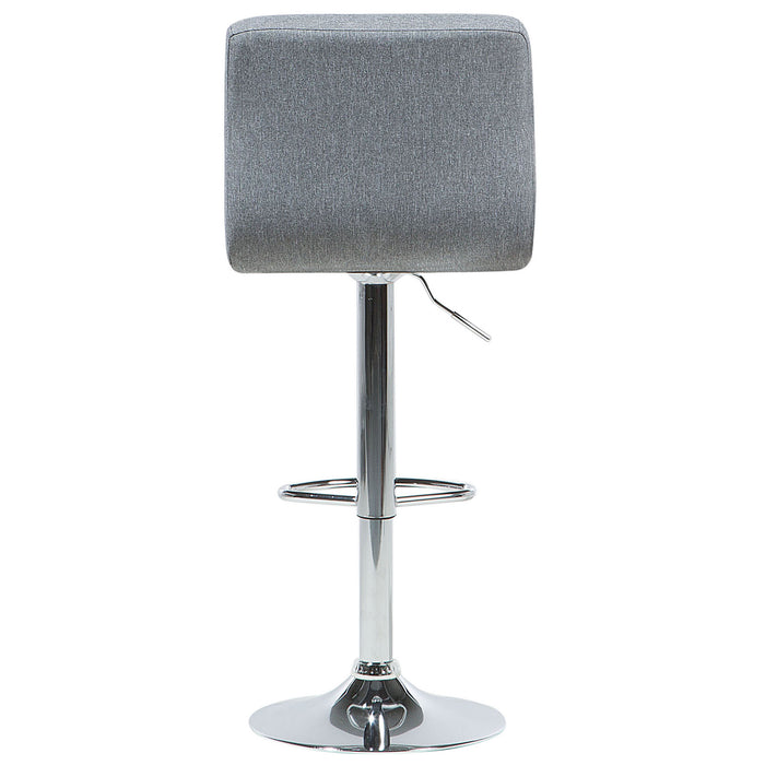 Beliani - MARION - Barkruk verstelbaar - Lichtgrijs - Polyester