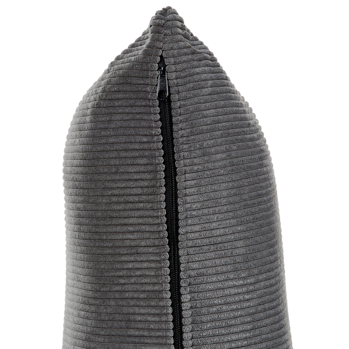 Beliani - LUSPA - Hoekbank - Donkergrijs - Rechtszijdig - Corduroy